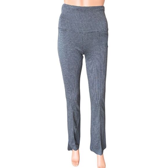 NWT Lysse Women’s Elysse Ponte Yoga Flare Gray Houndstooth Pants - Picture 3 of 6